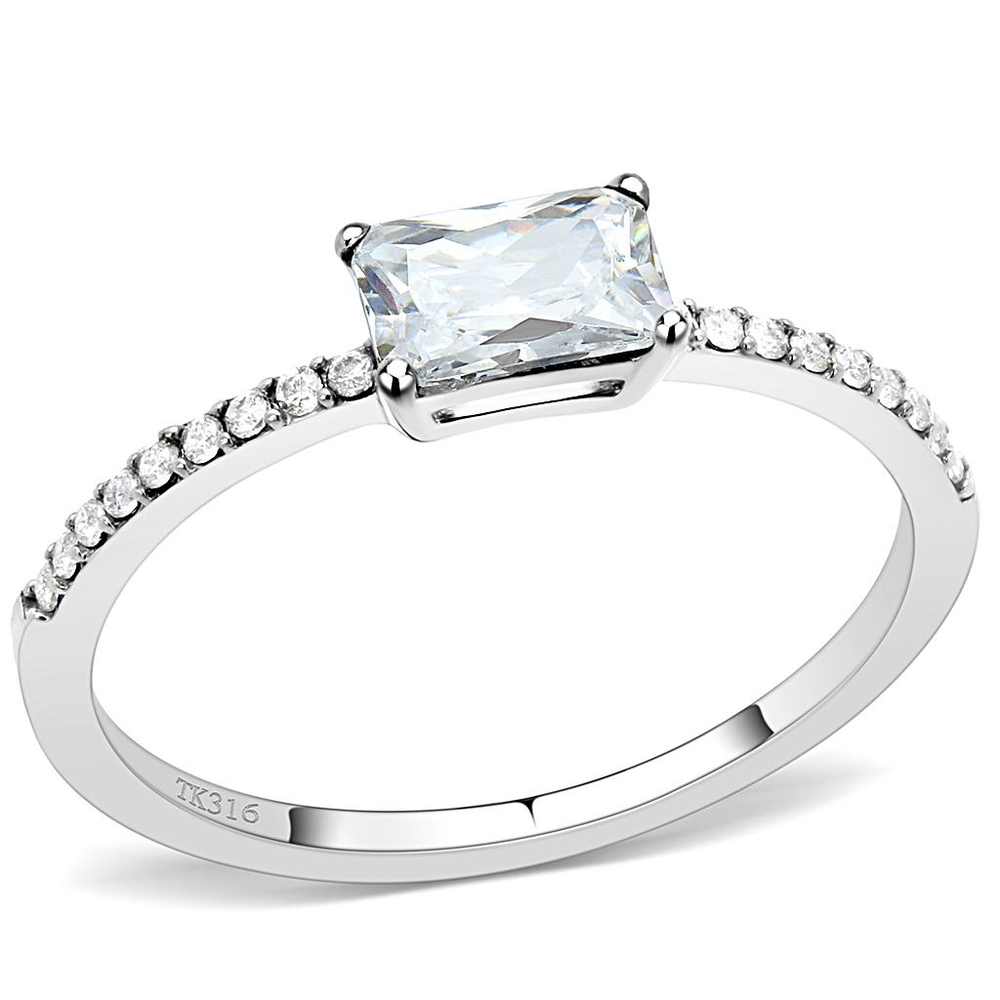 Lowest Price Jewelry Cheapest Stainless CZ Women's Wedding Rings Free Shipping - Picture 8 of 8